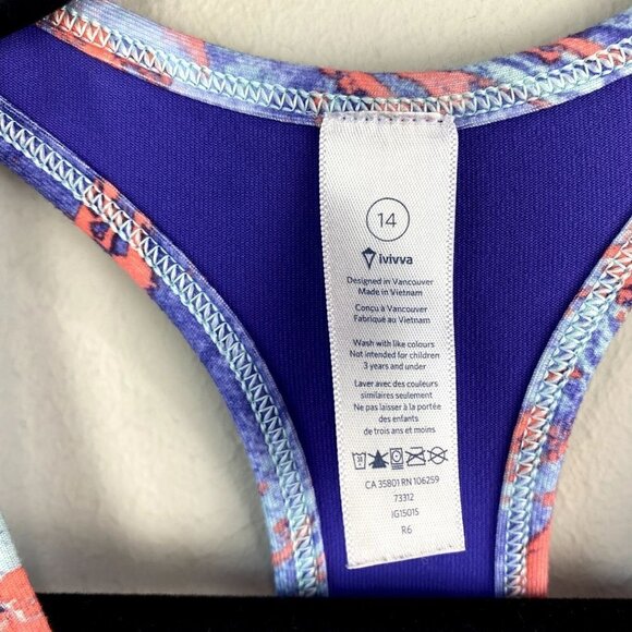 Ivivva Abstract Racerback Tank Purple 14 - Picture 2 of 5